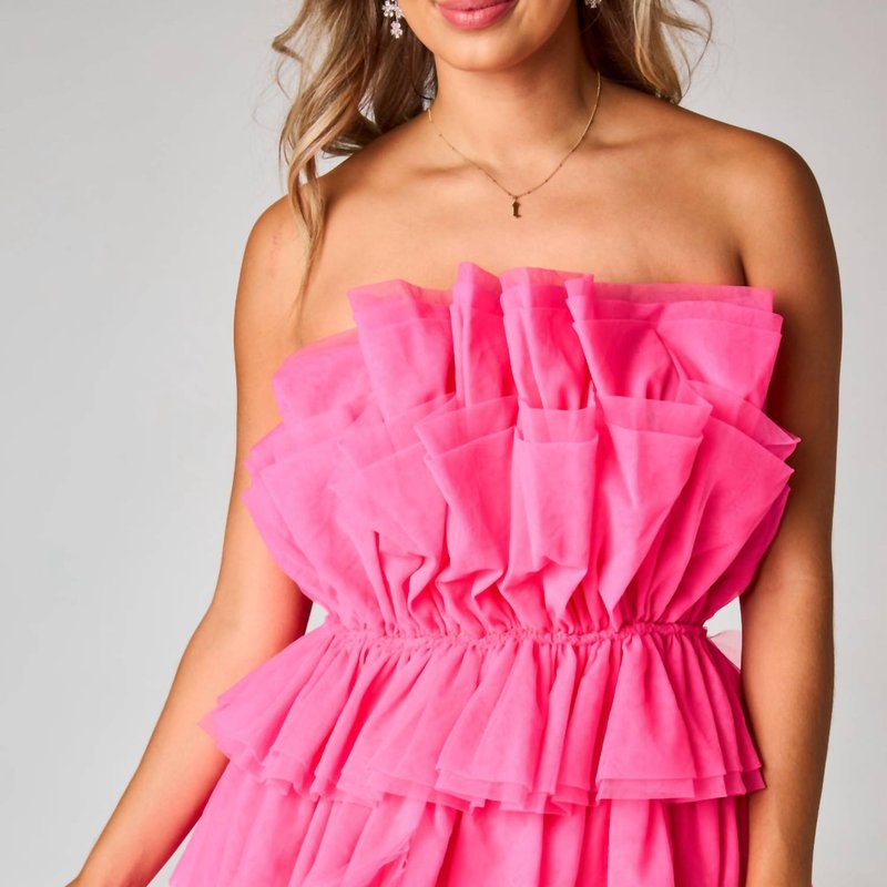 Shop Buddylove Powder Puff Dress In Pink