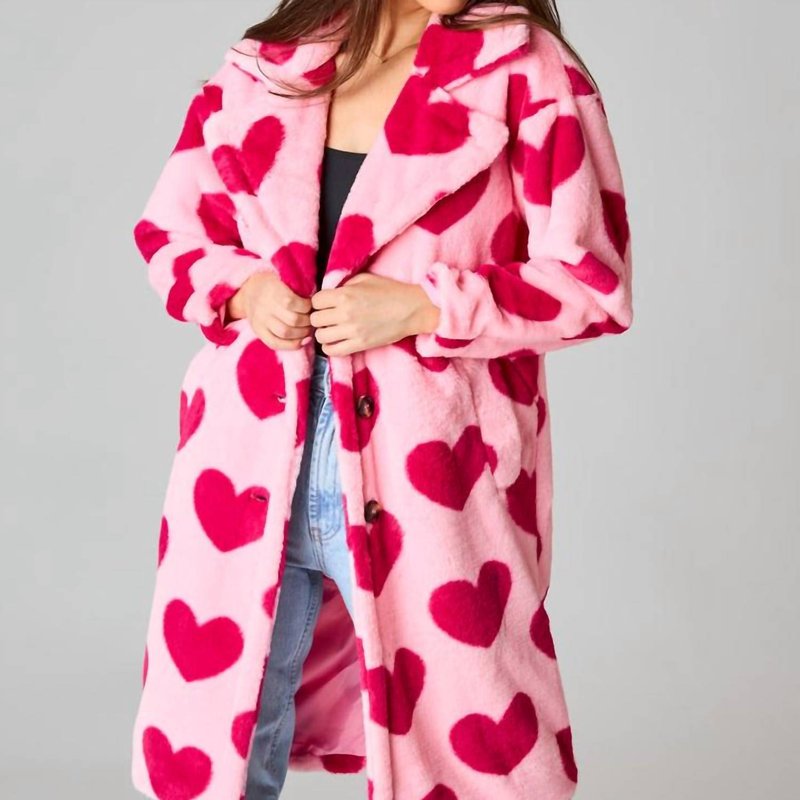 Shop Buddylove Zoey Blossom Coat In Pink