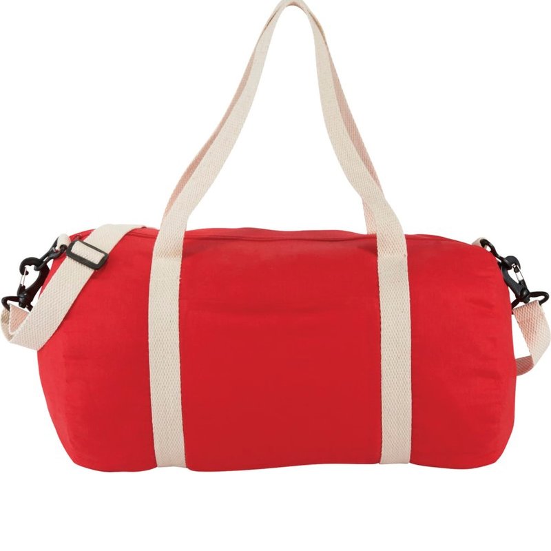 Bullet The Cotton Barrel Duffel (red) (17.7 X 9.8 X 9.8 Inches)