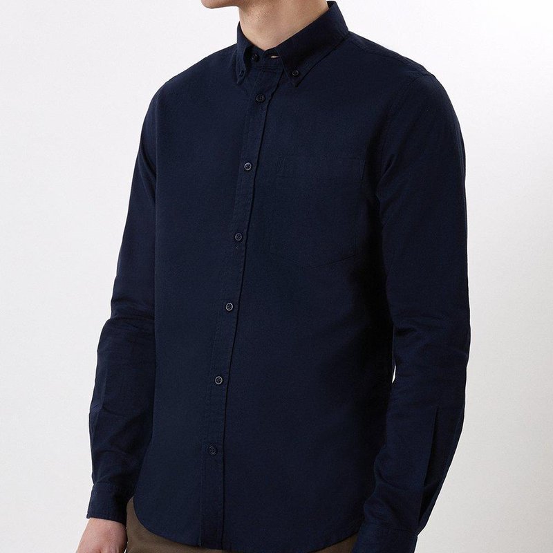 Burton Mens Chest Pocket Long-sleeved Formal Shirt In Blue