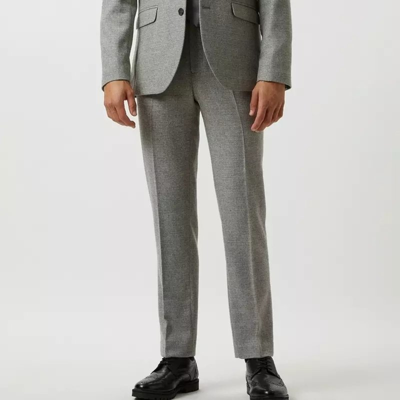 Burton Mens Crosshatch Tweed Single-breasted Slim Suit Jacket In Grey
