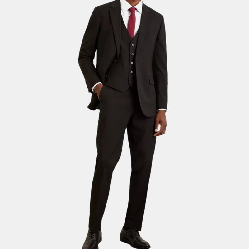 Burton Mens Essential Plain Tailored Suit Trousers In Black
