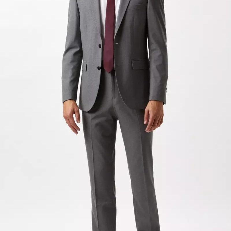 Burton Mens Essential Single-breasted Skinny Suit Jacket In Grey