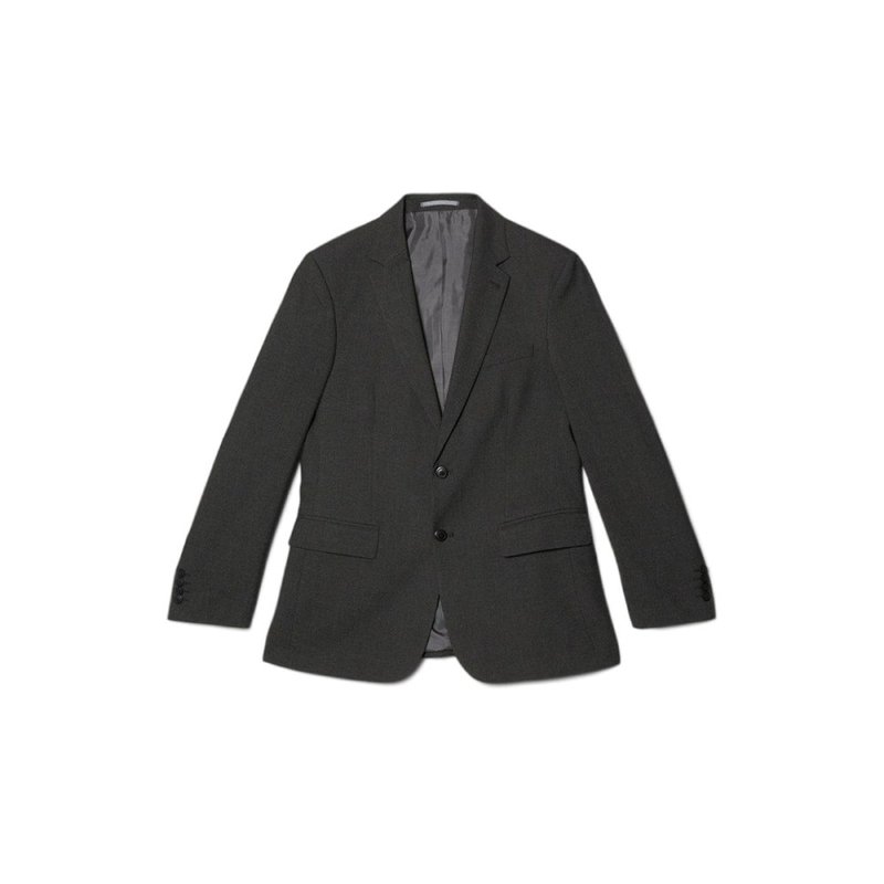 Burton Mens Essential Single-breasted Slim Suit Jacket In Grey