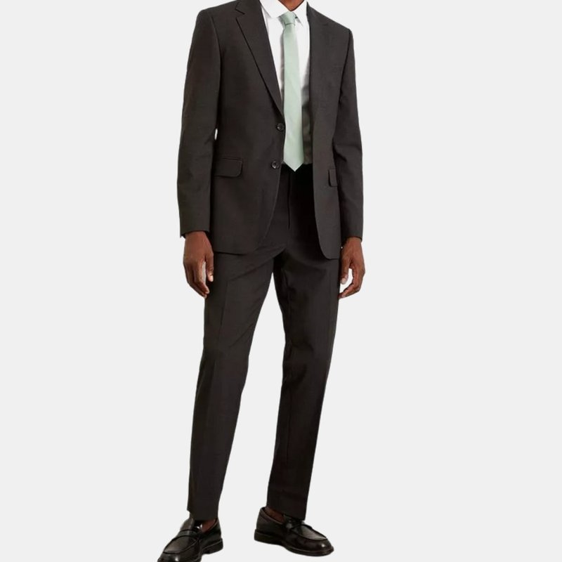 Burton Mens Essential Single-breasted Tailored Suit Jacket In Grey