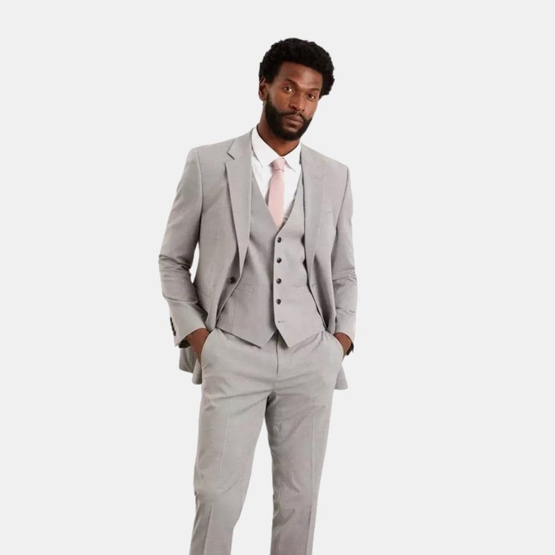 Burton Mens Essential Slim Suit Trousers In Grey