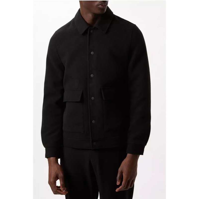 Burton Mens Faux Wool Shirt Jacket In Black