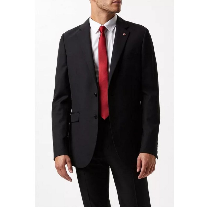 Burton Mens Limited Edition Football Slim Suit Jacket In Black
