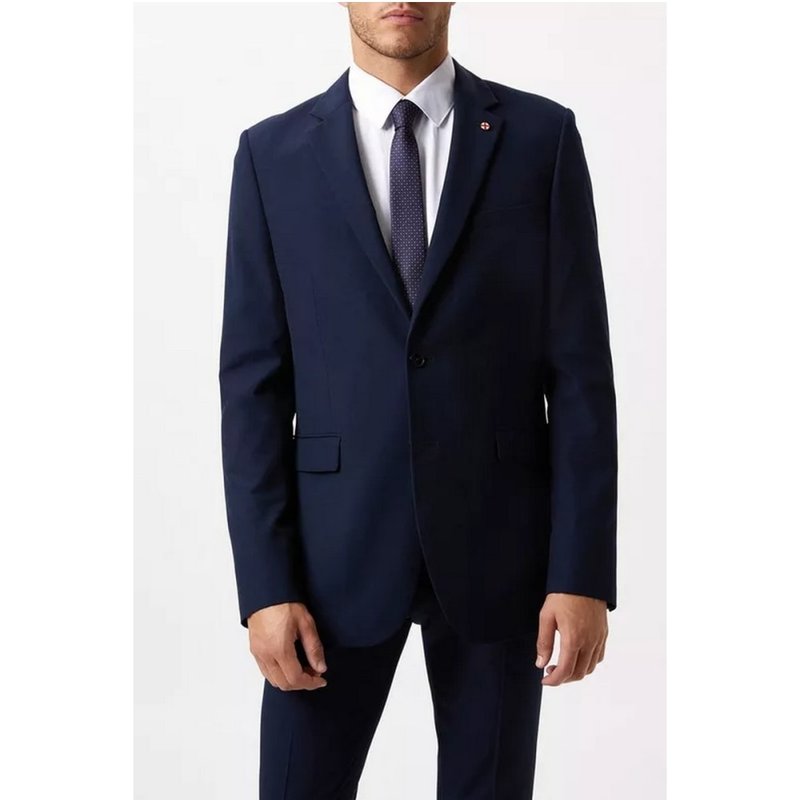 Burton Mens Limited Edition Football Slim Suit Jacket In Blue