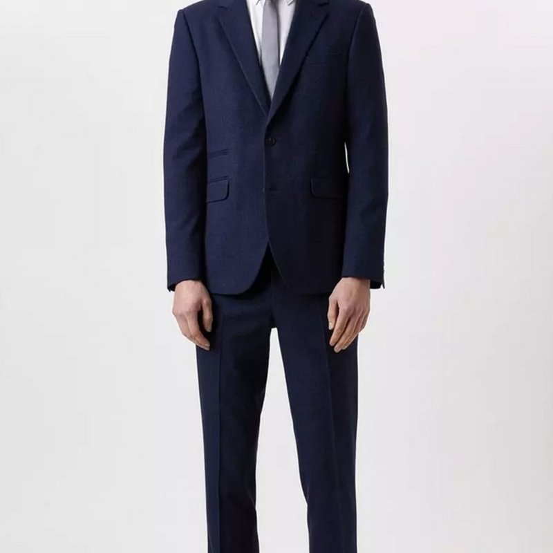 Burton Mens Marl Tailored Suit Jacket In Blue