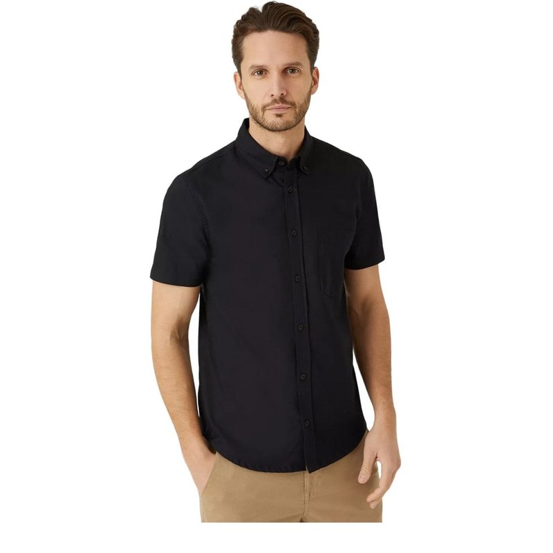 Burton Mens Oxford Slim Short-sleeved Shirt In Black