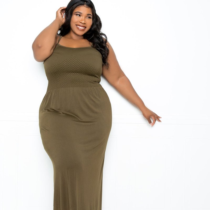 Buxom Couture Seamless Cami Dress In Green