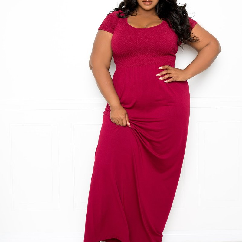 Buxom Couture Seamless T-shirt Maxi Dress In Red