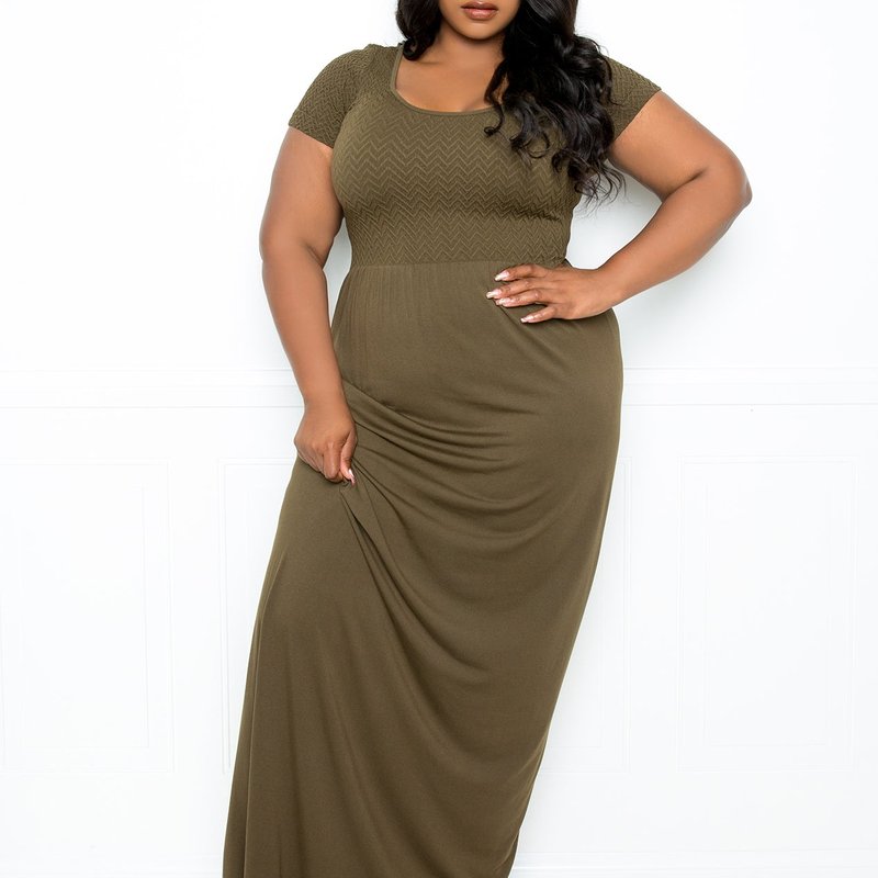 Buxom Couture Seamless T-shirt Maxi Dress In Green