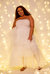 Tiered Tulle Tube Dress - White