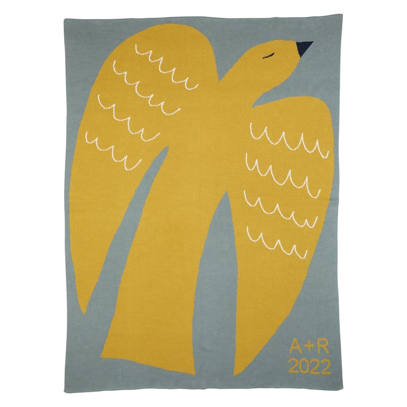 By Terry Love Bird Throw Blanket In Yellow