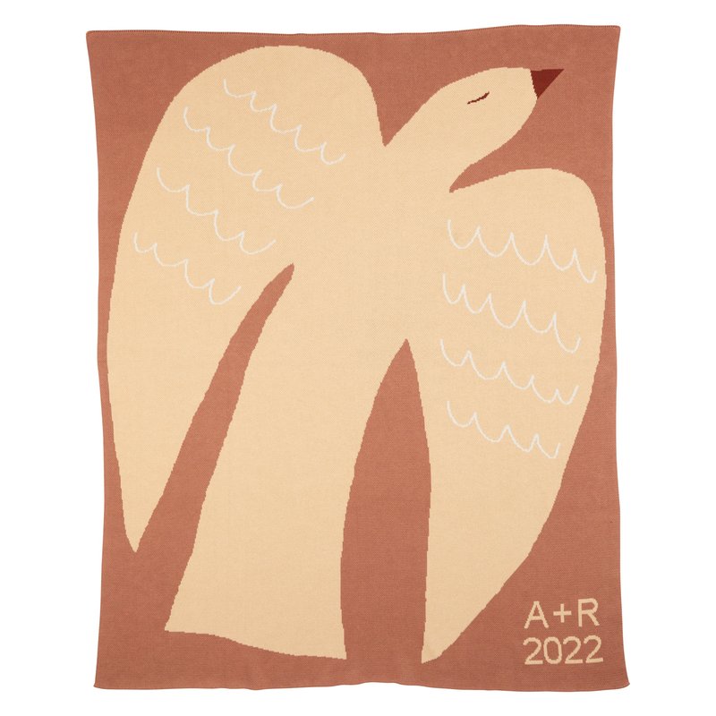 By Terry Love Bird Throw Blanket In Brown