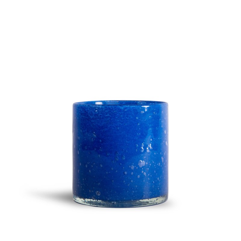 Shop Byon Calore Vase/candle Holder, Medium In Blue