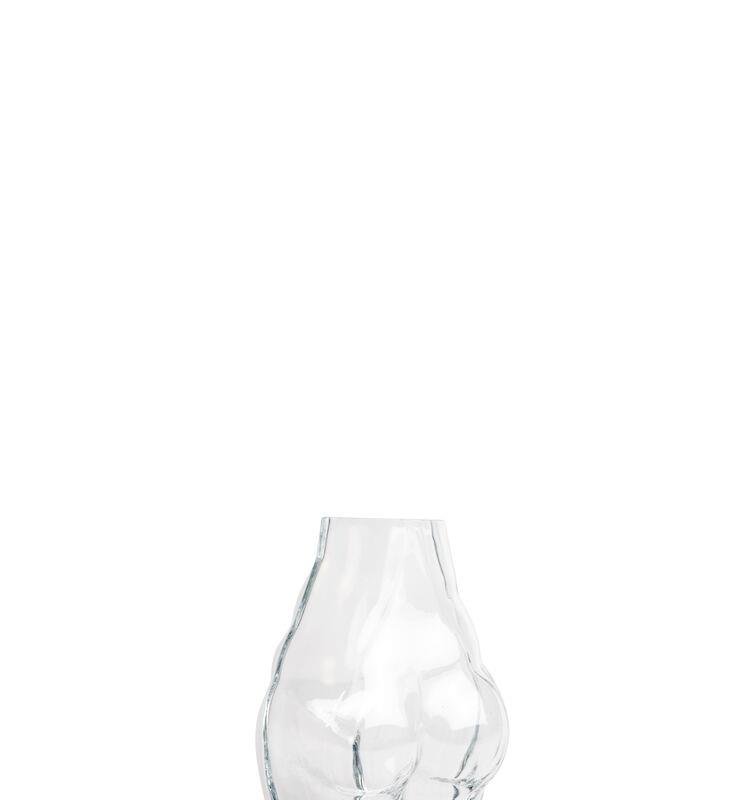 Byon Glass Butt Vase/tumbler, 15oz In White