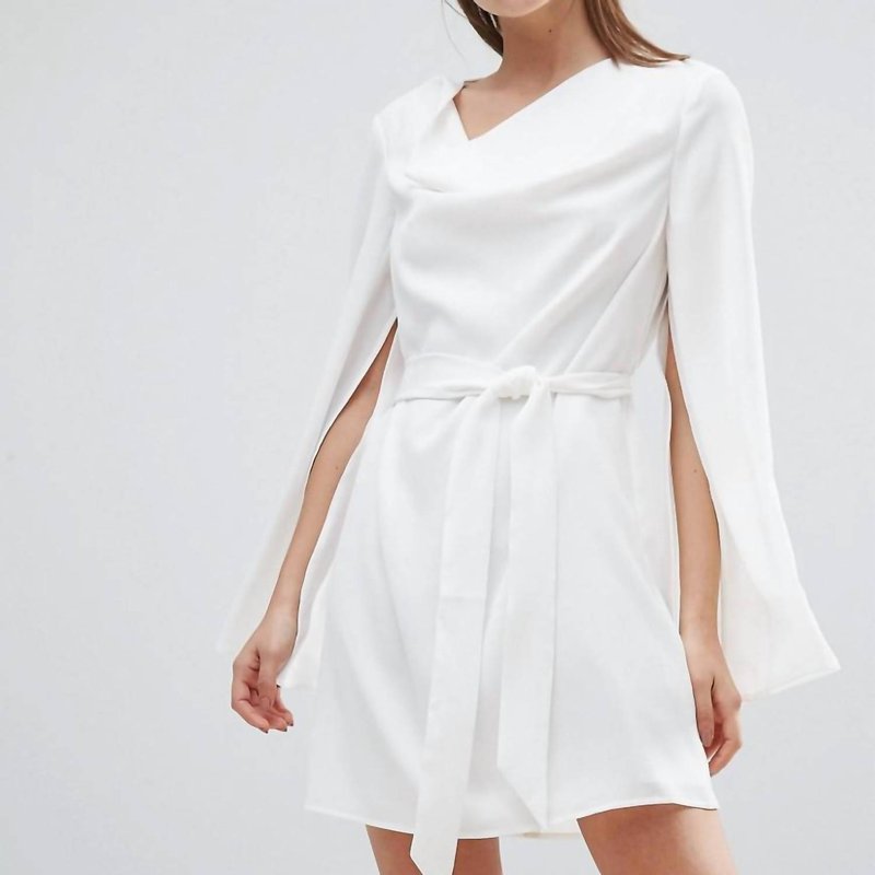 Shop C/meo Collective Women Interrupt Tie Belt Mini Dress In White