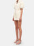 Peripheral Short Sleeve Mini Dress  - Chalk