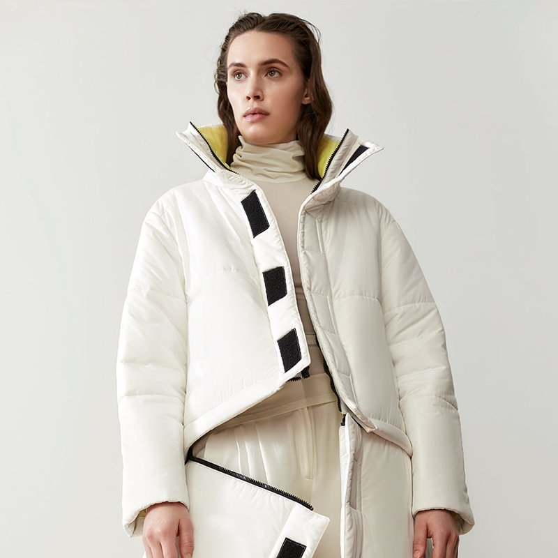 Caalo Reversible Convertible Sustainable Down Coat In White