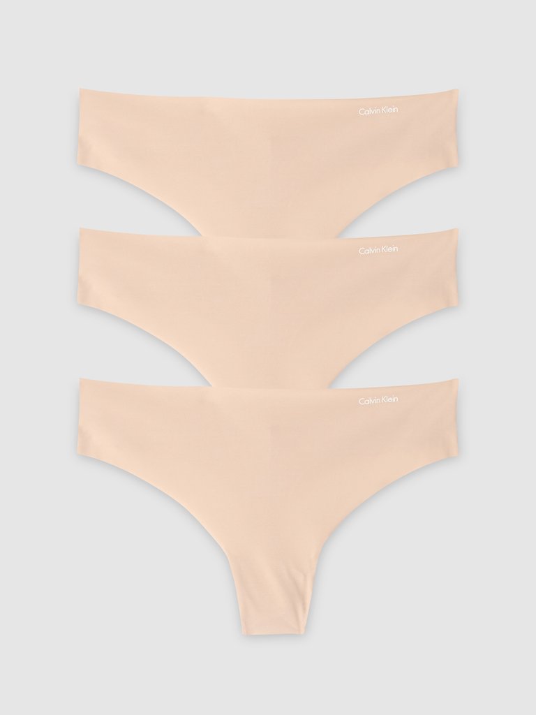 Invisibles 3 Pack Thong - Light Caramel