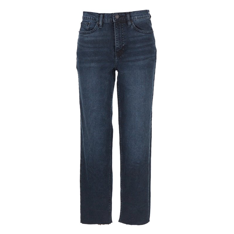 Shop Calvin Klein Jeans Est.1978 High Rise Straight Leg With Raw Hem 27 Inseam Jean In Blue