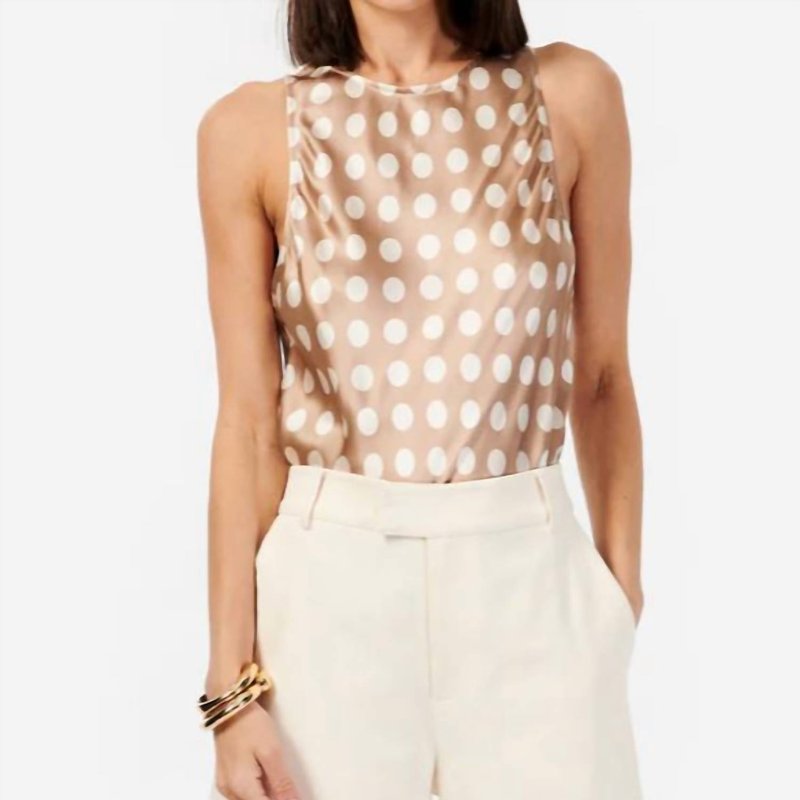 Shop Cami Nyc Floriana Camisole Macro Dot In Beige In Brown