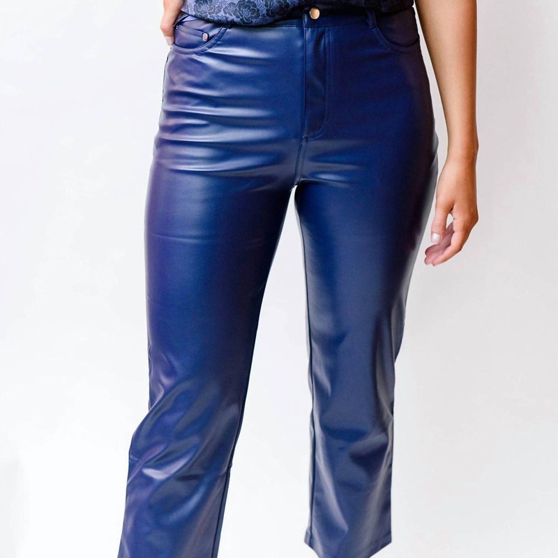 Shop Cami Nyc Hanie Vegan Leather Pant In Blue