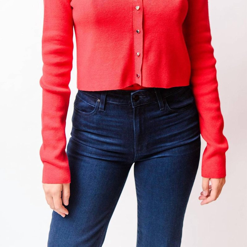 Shop Cami Nyc Kimra Cotton Cardigan In Red