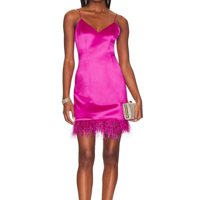 Shop Cami Nyc Roxanne Feather Dress In Pink