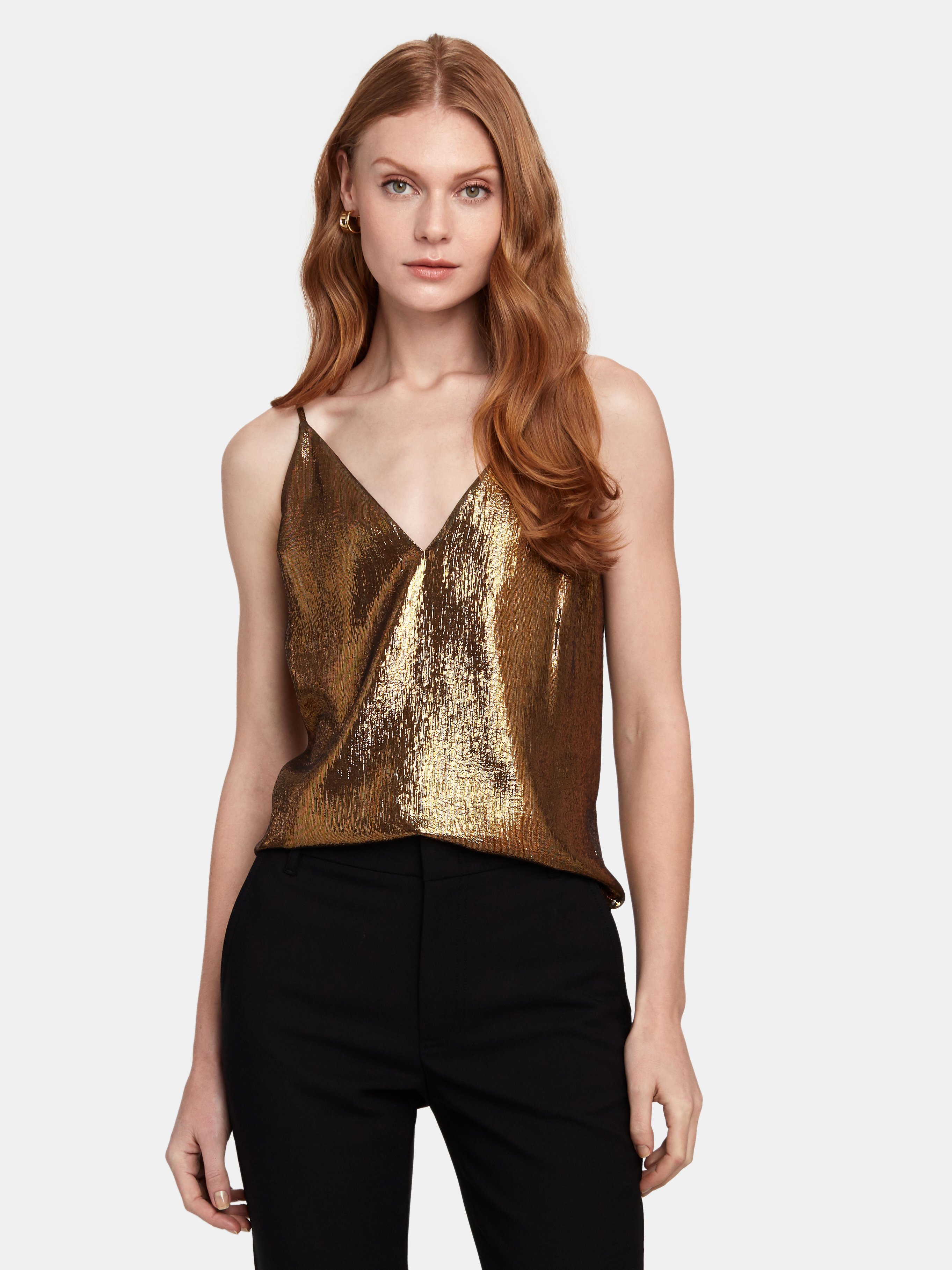 Cami Nyc The Olivia Silk blend Lam Camisole In Gold ModeSens