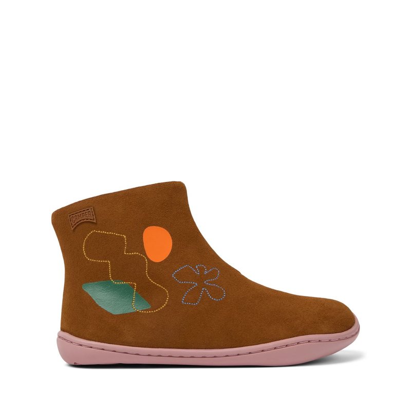 Camper Ankle Boots Unisex Twins In Brown
