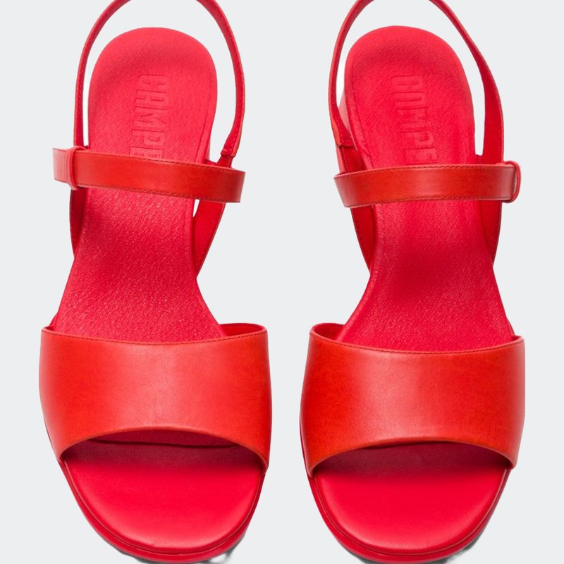 Camper Katie Double Strap Sandals In Red