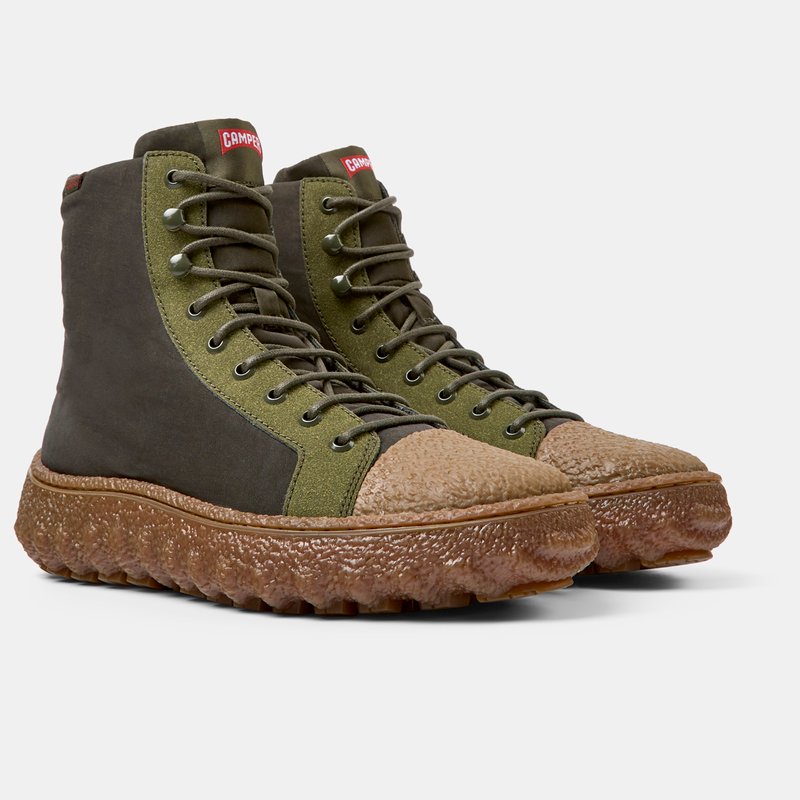 Camper Men's Ankle Boots Ground In Green