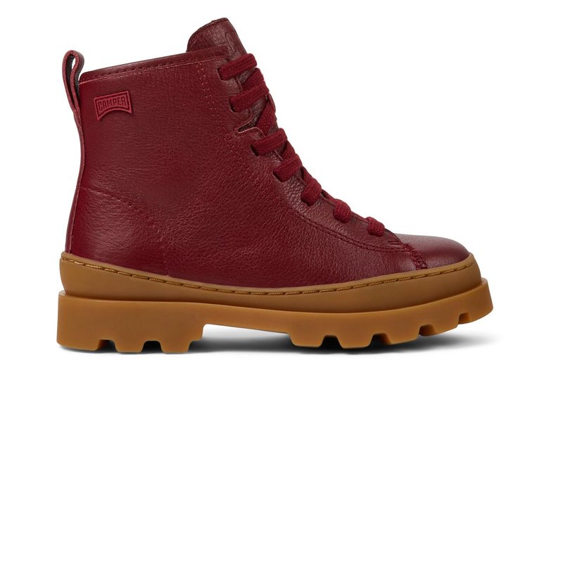 Camper Unisex Brutus Ankle Boots In Red
