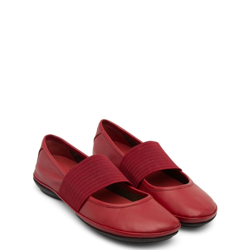 Camper Women's Right Mary Jane Ballerinas In Deep Red