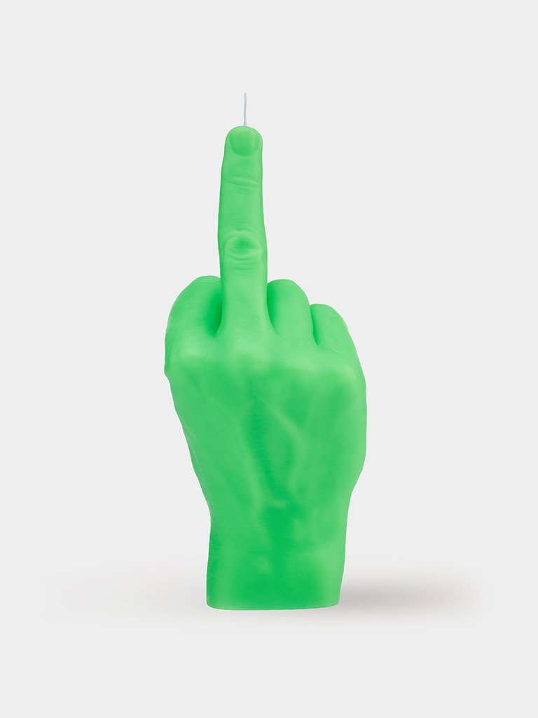 Hand Gesture Candles - F*ck You, Neon Green - Neon Green