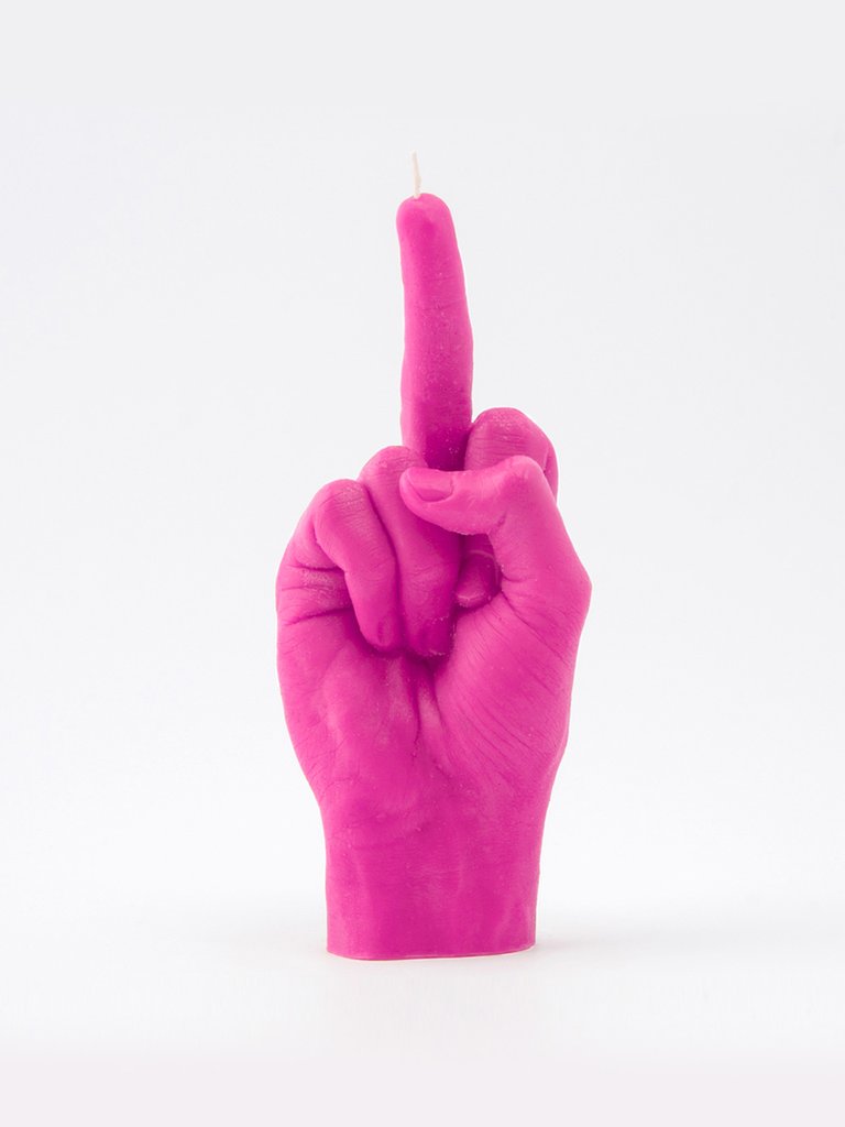 Hand Gesture Candles - F*ck You, Pink