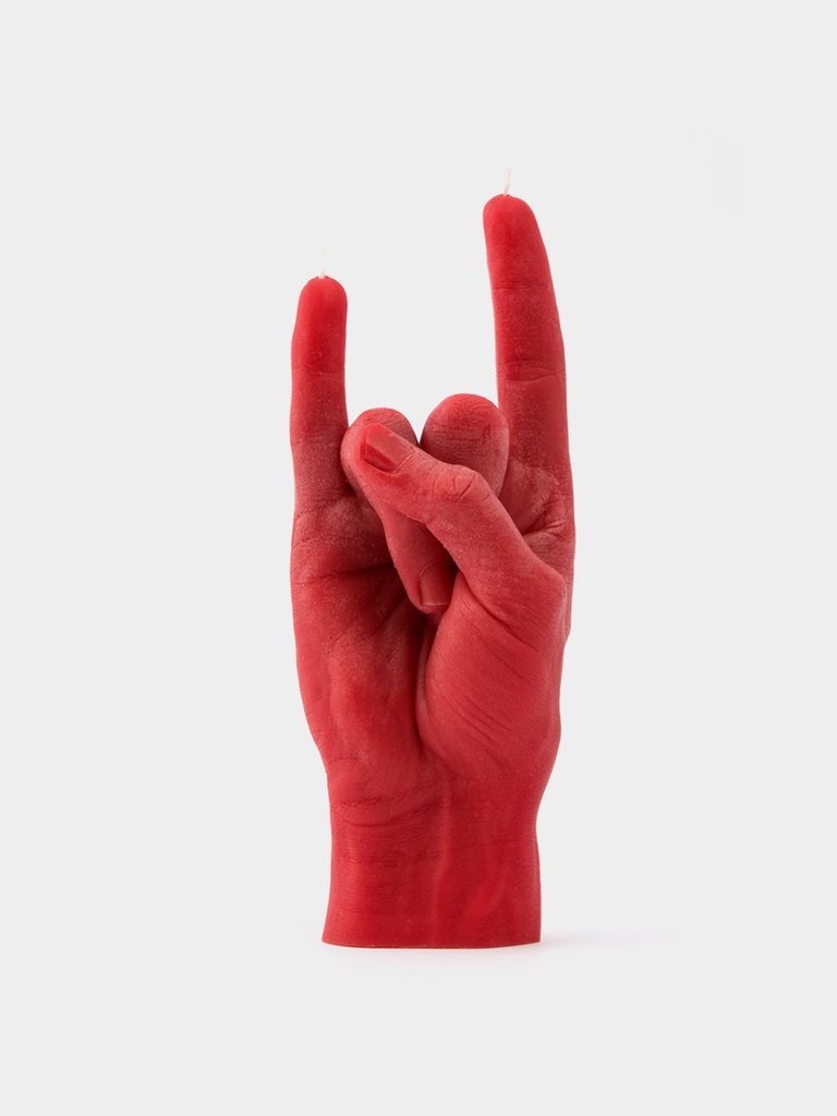 Hand Gesture Candles You Rock, Red - Red