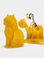 Kisa Cat Candle Mustard Yellow - Mustard Yellow