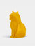 Kisa Cat Candle Mustard Yellow
