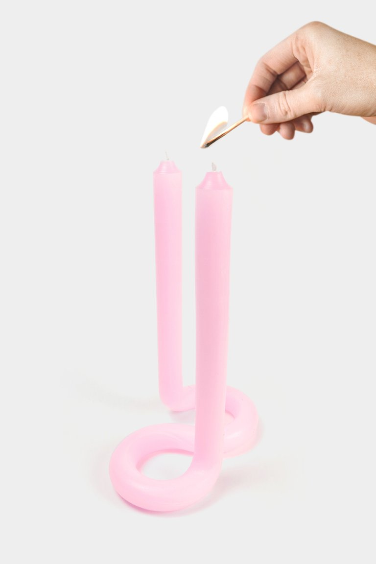 Twist Candle - Light Pink