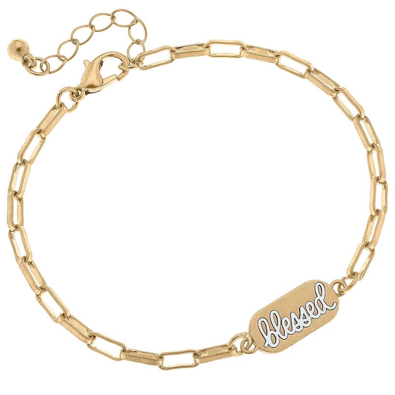 Canvas Style Allison Blessed Chain Bracelet In Two-tone In Gold