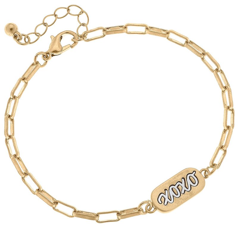 Canvas Style Allison Xoxo Chain Bracelet In Two-tone In Gold