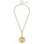 Claudette Pearl Cluster And Flamingo Pendant Necklace - Worn Gold