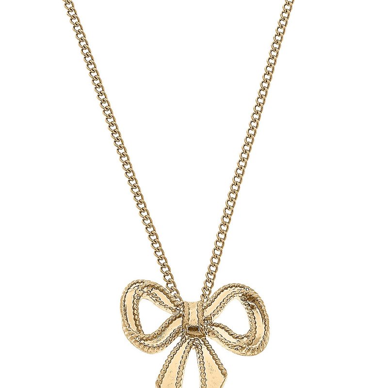 Canvas Style Dominique Bow Pendant Necklace In Gold