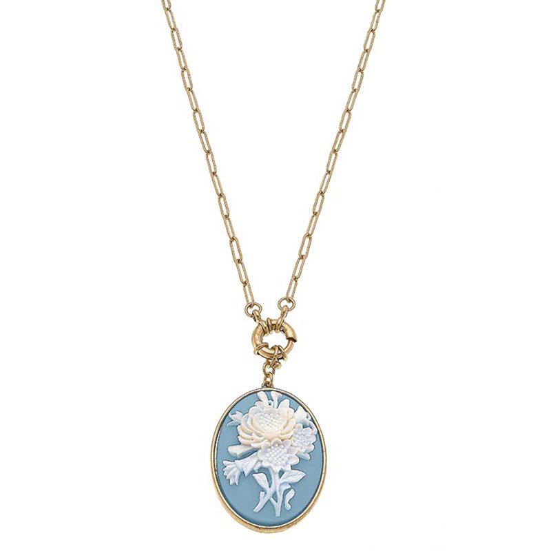 Canvas Style Emilie Resin Pendant Necklace In Blue