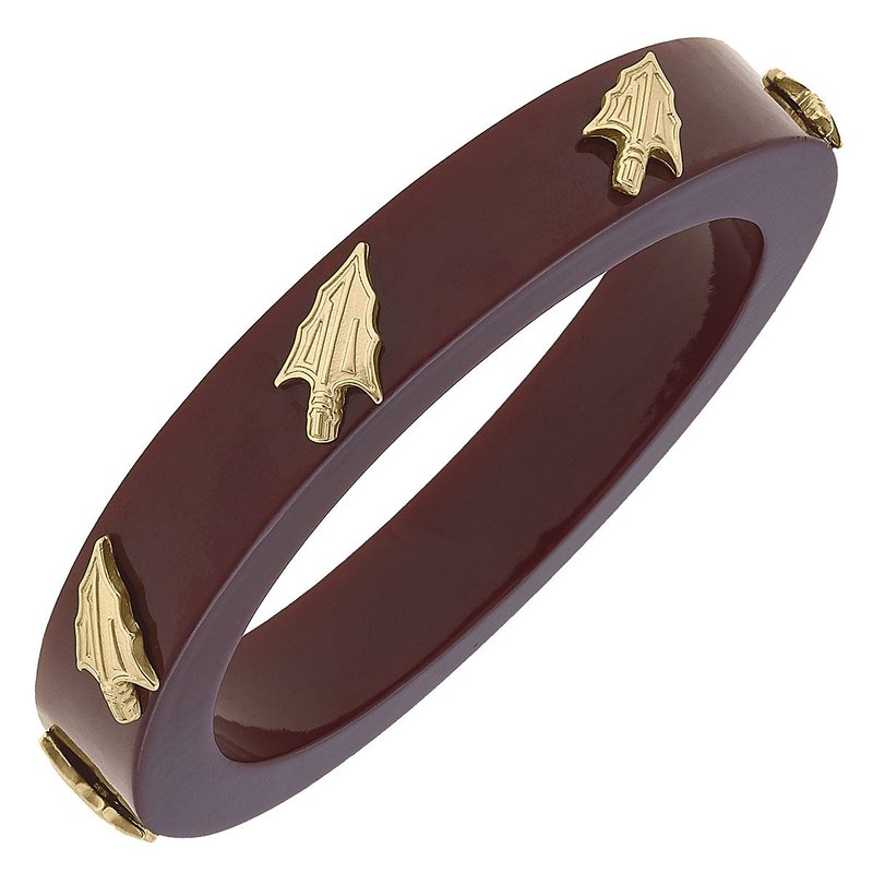 Shop Canvas Style Florida State Seminoles Resin Logo Bangle In Brown